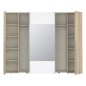 Armario Modelo Rio 270x210 Puertas Correderas y Batientes Sonoma -Blanco con espejo en 2 puertas correderas Armario Modelo Rio 270x210 Puertas Correderas y Batientes Sonoma -Blanco con espejo en 2 puertas correderas