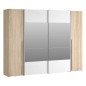 Armario Modelo Rio 270x210 Puertas Correderas y Batientes Sonoma -Blanco con espejo en 2 puertas correderas Armario Modelo Rio 270x210 Puertas Correderas y Batientes Sonoma -Blanco con espejo en 2 puertas correderas