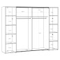 Armario Modelo Rio 270x210 Puertas Correderas y Batientes Sonoma -Blanco con espejo en 2 puertas correderas Armario Modelo Rio 270x210 Puertas Correderas y Batientes Sonoma -Blanco con espejo en 2 puertas correderas