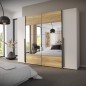 Armario Modelo Rio 270x210 Puertas Correderas y Batientes Sand- Mauvella con espejo Armario Modelo Rio 270x210 Puertas Correderas y Batientes Sand- Mauvella con espejo