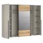 Armario Modelo Rio 270x210 Puertas Correderas y Batientes Sand- Mauvella con espejo Armario Modelo Rio 270x210 Puertas Correderas y Batientes Sand- Mauvella con espejo
