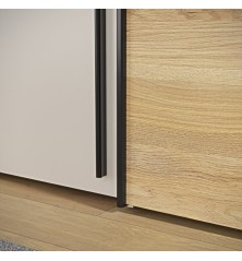 Armario Modelo Rio 270x210 Puertas Correderas y Batientes Sand- Mauvella  con espejo