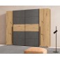 Armario Modelo Rio 270x210 Puertas Correderas y Batientes Artisan Cemento | Gran Capacidad | Fabricado en Europa Armario Modelo Rio 270x210 Puertas Correderas y Batientes Artisan Cemento | Gran Capacidad | Fabricado en Europa