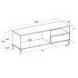 Mueble de TV Tokio  en Color Blanco Albo y Roble Rayado con 2 Puertas 1 Cajón 136 cm