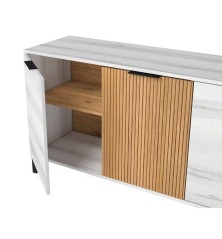Aparador 3 ptas. Tokio  136x70 cm Albo / rayado