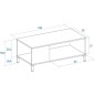Mesa centro Tokio 100x50 cm Albo / rayado Mesa centro Tokio 100x50 cm Albo / rayado