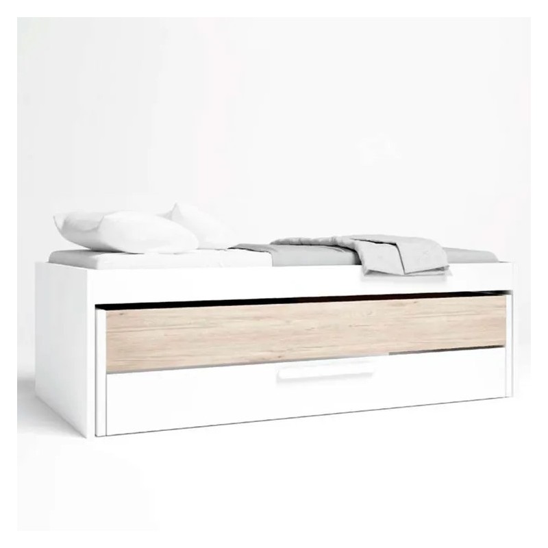 Compacto , cama desp, caj Estelle 212cm blaco mate /sahara Compacto , cama desp, caj Estelle 212cm blaco mate /sahara