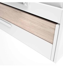 Compacto , cama desp, caj Estelle 212cm blaco mate /sahara