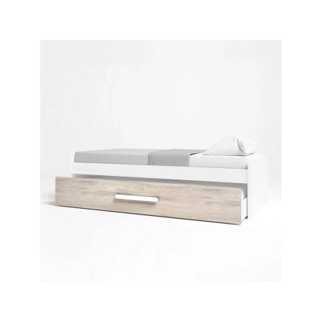 Cama nido Estelle90x190cm Blanco Mate/ sahara