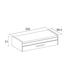 Cama nido  Estelle90x190cm Blanco Mate/ sahara