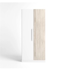 Armario 2 ptas Estelle 90x200cm blanco mate /sahara