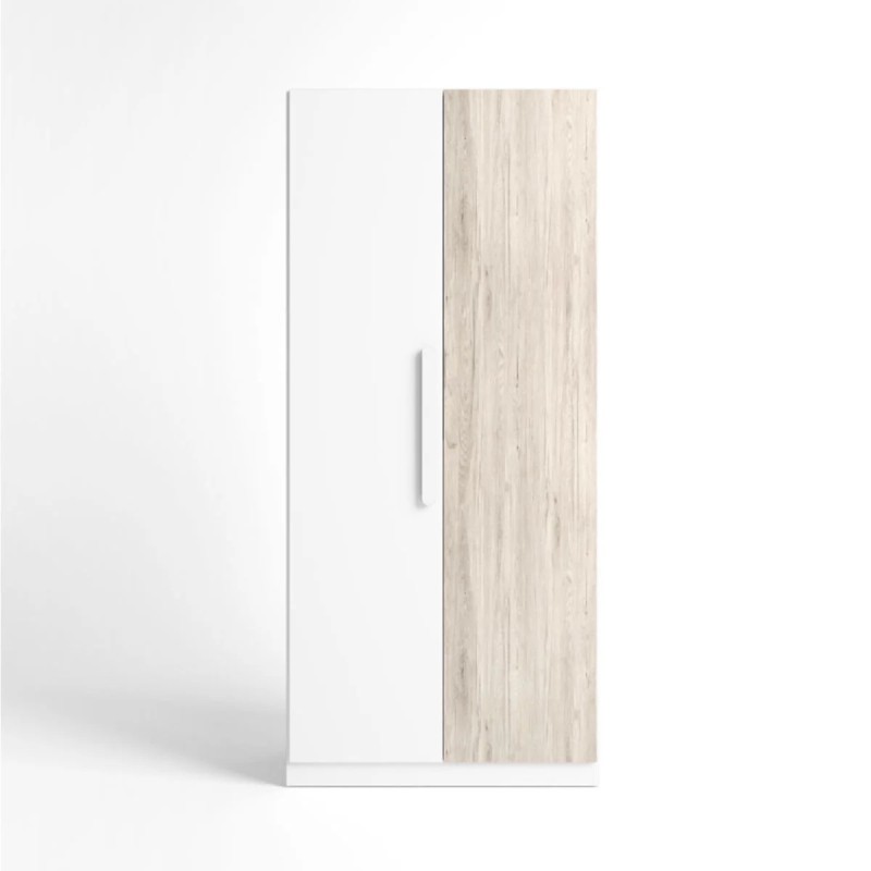 Armario 2 ptas Estelle 90x200cm blanco mate /sahara