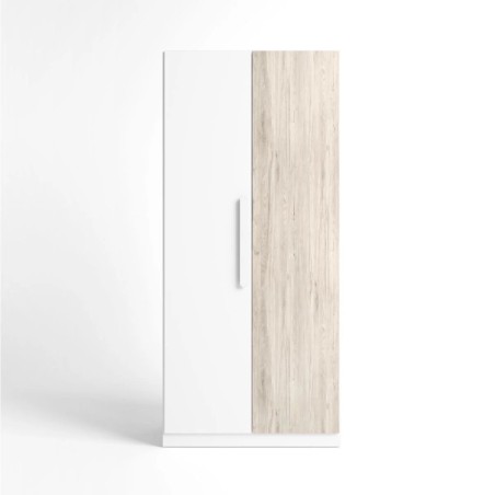 Armario 2 ptas Estelle 90x200cm blanco mate /sahara