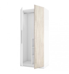 Armario 2 ptas Estelle 90x200cm blanco mate /sahara