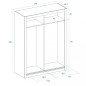 Armario 2ptas corredera Sava 150x201cm Blanco mate Armario 2ptas corredera Sava 150x201cm Blanco mate