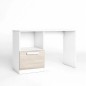 Escritorio 1pta+hueco Estelle 100x42cm Blanco mate /sahara