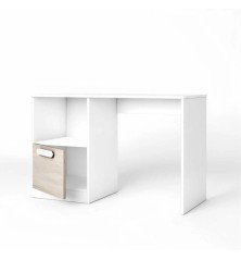 Escritorio 1pta+hueco Estelle 100x42cm Blanco mate /sahara