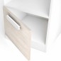 Escritorio 1pta+hueco Estelle 100x42cm Blanco mate /sahara