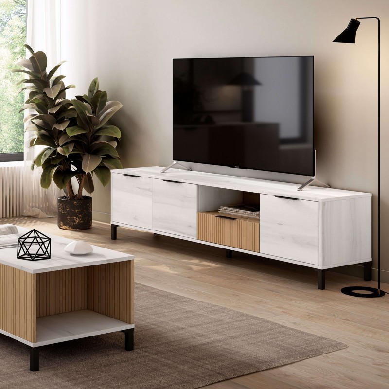 Modulo  TV 1Caj+3P+Hueco  Tokio  178x48 Albo /rayado