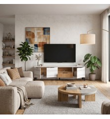 Modulo  TV 1Caj+3P+Hueco  Tokio  178x48 Albo /rayado