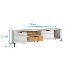 Modulo  TV 1Caj+3P+Hueco  Tokio  178x48 Albo /rayado
