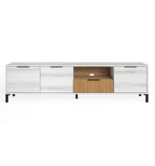 Composición salón completa Tokio Blanco albo /roble rayado