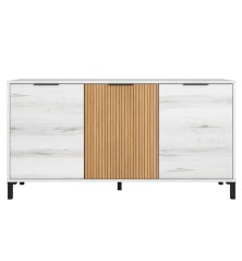 Composición salón completa Tokio Blanco albo /roble rayado