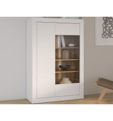 Vitrina baja L-108 100X41,4X151,2cm  Blanco
