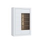 Vitrina baja L-108  de 100X41,4X151,2cm  Blanco