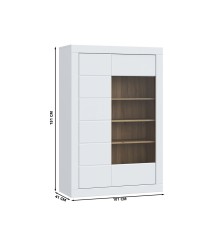 Vitrina baja L-108 100X41,4X151,2cm  Blanco