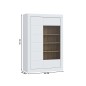 Vitrina baja L-108  de 100X41,4X151,2cm  Blanco