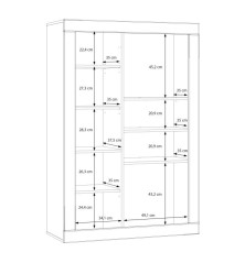 Vitrina baja L-108 100X41,4X151,2cm  Blanco