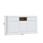Aparador L108 171X41X94 cm Blanco y mauvella