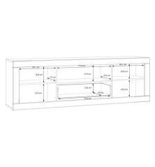 Composición salón L108 Blanco y Mauvella con aparador