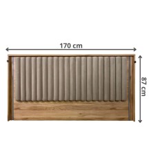 Cabecero B27  170x87x 7,3cm Acolchado con Leds