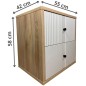 Mesita 2 Cajones B-27 55x42x58 cm