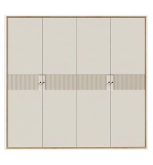 Armario B27  4 puertas abatibles de 224x60x215 cm en mauvella y sand