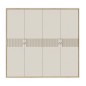 Armario B27  4 puertas abatibles de 224x60x215 cm en mauvella y sand