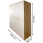 Armario B27  4 puertas abatibles de 224x60x215 cm en mauvella y sand