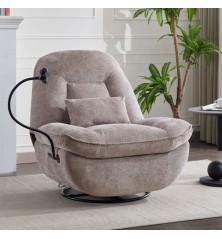 Sillón Mod. Erik Relax Eléctrico Tela C/ Gris y Beige
