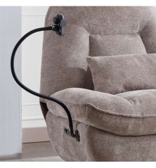 Sillón Mod. Erik Relax Eléctrico Tela C/ Gris  y Beige