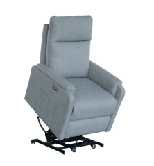 SILLON RELAX MOD. LORA PWR LIFT TELA C/ GRIS