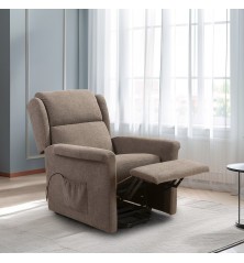 SILLON RELAX MOD. KAMBAY PWR LIFT TELA C/ GRIS Y MARRON