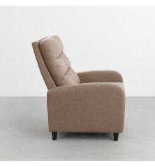 SILLON RELAX MOD. LINDA PUSH TELA C/ GRIS Y MARRON