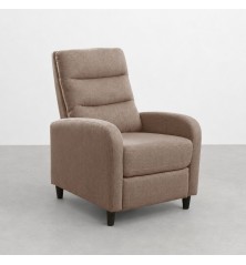 SILLON RELAX MOD. LINDA PUSH TELA C/ GRIS Y MARRON