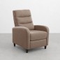 SILLON RELAX MOD. LINDA PUSH TELA C/ GRIS Y MARRON