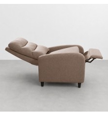 SILLON RELAX MOD. LINDA PUSH TELA C/ GRIS Y MARRON