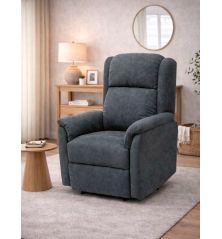SILLON MOD. DOMA RELAX MANUAL C/ CHOCO Y GRIS TELA