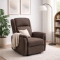 SILLON MOD. DOMA RELAX MANUAL C/ CHOCO Y GRIS  TELA
