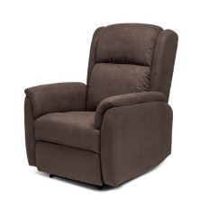 SILLON MOD. DOMA RELAX MANUAL C/ CHOCO Y GRIS  TELA